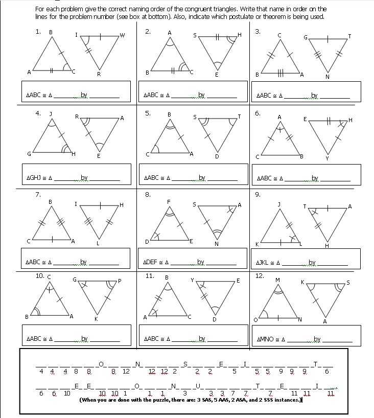 Triangle Congruence Worksheet 1 Answer Key or Congruent Triangles Worksheet Grade 7 Kidz Activities