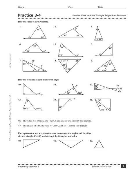 Triangle Interior Angle Worksheet Answers or Triangle Angle Sum theorem Worksheet Doc Kidz Activities