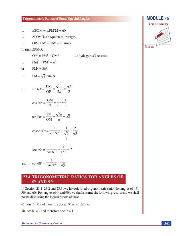 Trigonometric Ratios Worksheet Answers Along with Trigonometric Ratios Of some Special Angles 5 638 Cb=