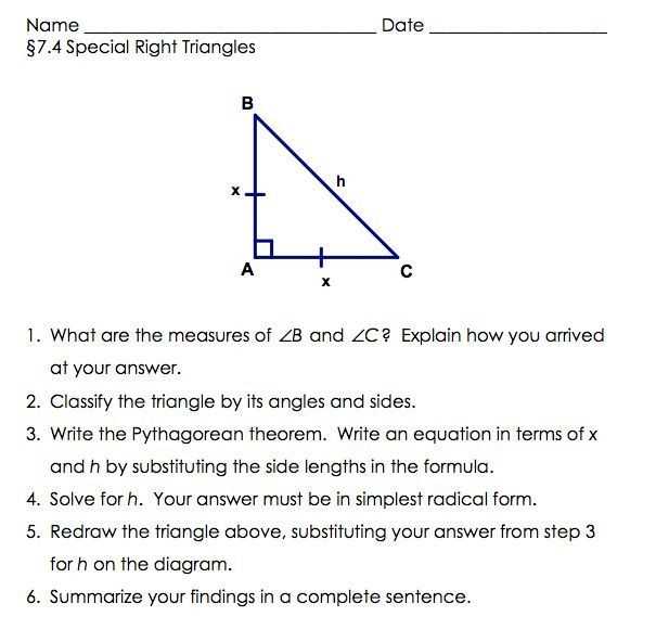 Trigonometry Ratios In Right Triangles Worksheet as Well as Special Right Triangles Worksheet Answers Fresh 11 Best Geometry