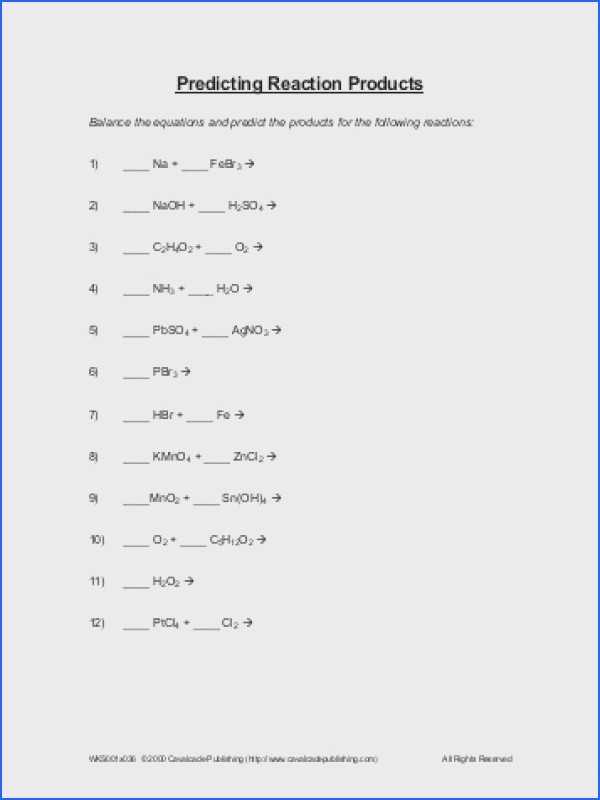 Types Of Reactions Worksheet Answer Key Along with Types Reactions Worksheet Answers Unique Types Reaction