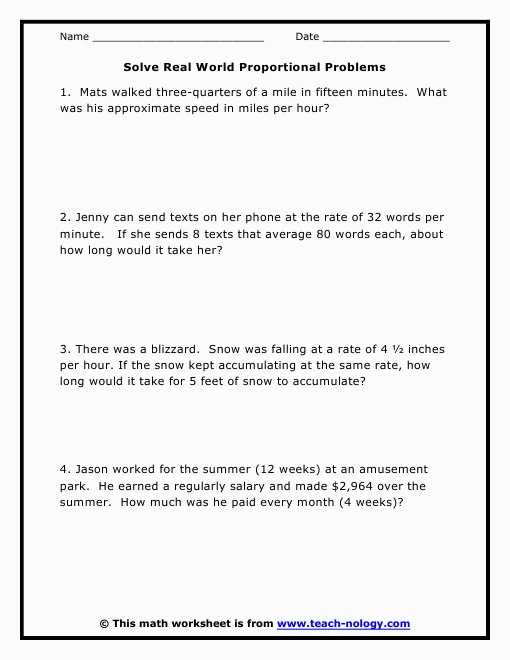 Unit Rate Worksheet 7th Grade and 7th Grade Math Word Problems Worksheets Image Collections