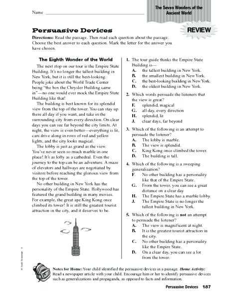 Using Persuasive Techniques Worksheet Answers or Reading Prehension Worksheets 5th Grade Multiple Choice