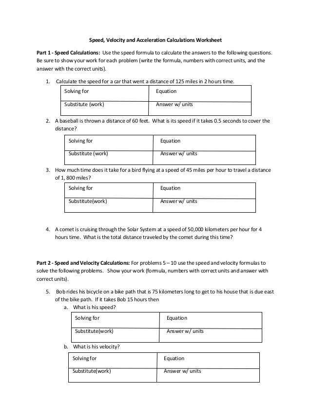 Velocity Acceleration Worksheets Answer Key and Speed Velocity and Acceleration Worksheet with Answers Gallery