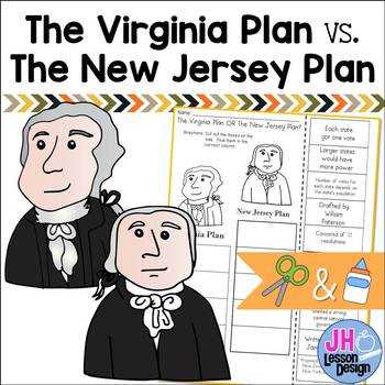 Virginia Plan and New Jersey Plan Worksheet or New Jersey and Virginia Plan Teaching Resources