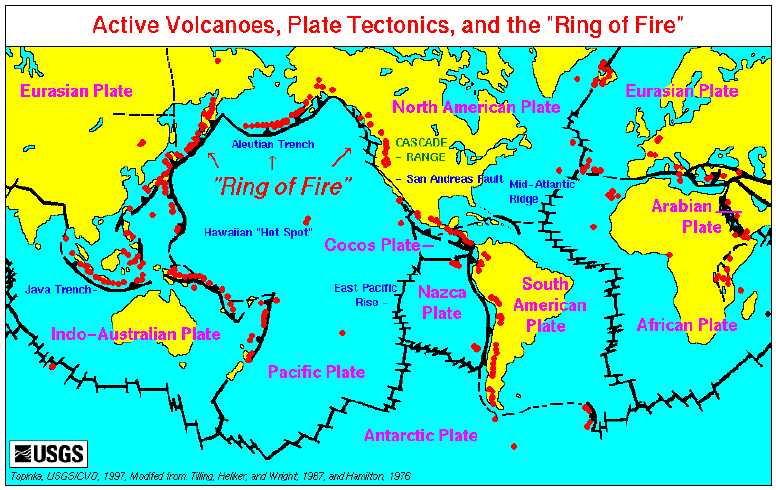 Volcanoes and Plate Tectonics Worksheet Also Map Ring Of Fire Volcanoes
