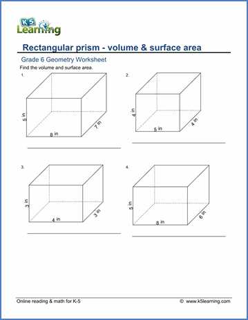 Volume Of Prisms Worksheet Also Geometry Surface area and Volume Worksheet Answers Worksheets for