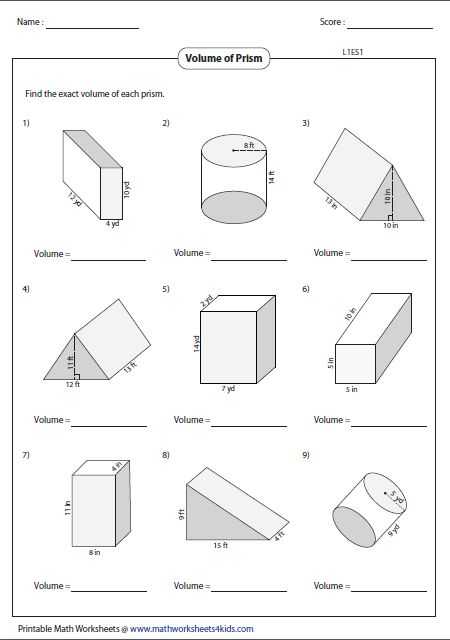Volume Of Prisms Worksheet as Well as 36 Best Geometry Worksheets Images On Pinterest