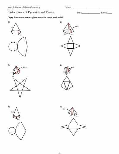 Volume Of Pyramids Worksheet Kuta Also 10 Surface area Of Prisms and Cylinders Kuta software