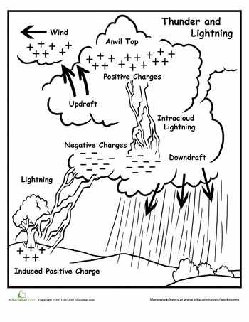 Water Carbon and Nitrogen Cycle Worksheet Color Sheet Along with Lightning Diagram