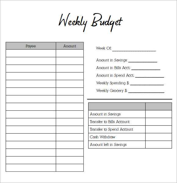 Weekly Budget Worksheet Pdf Also Blank Bud Template Unique Best S Monthly Accrued Household Bud