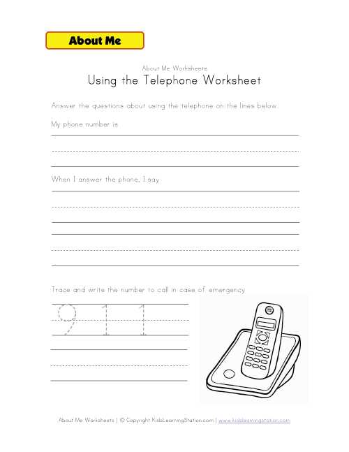 Whose Phone is This Worksheet Along with Using the Phone Worksheet Let S Learn Pinterest