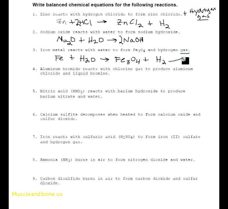 Word Equations Chemistry Worksheet or Simple Word Equations for Chemical Reactions Worksheet Lovely How to