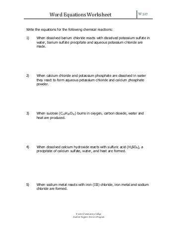 Word Equations Chemistry Worksheet together with 26 Inspirational Word Equations Chemistry Worksheet Gallery