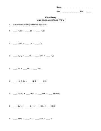 Worksheet 3 Balancing Equations and Identifying Types Of Reactions Answers together with Chapter 9 Balancing Equations Jflaherty1 Kleinisd