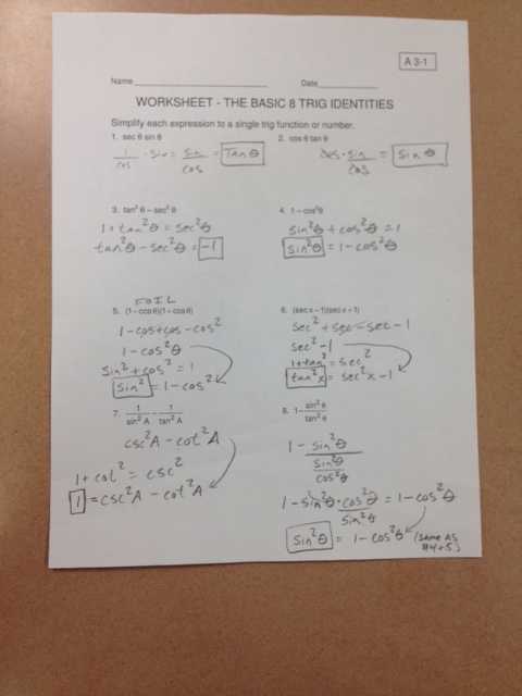 Worksheet the Basic 8 Trig Identities Also 3 Trig Verifying Using Trig Identities with 3 Trig Great solutions