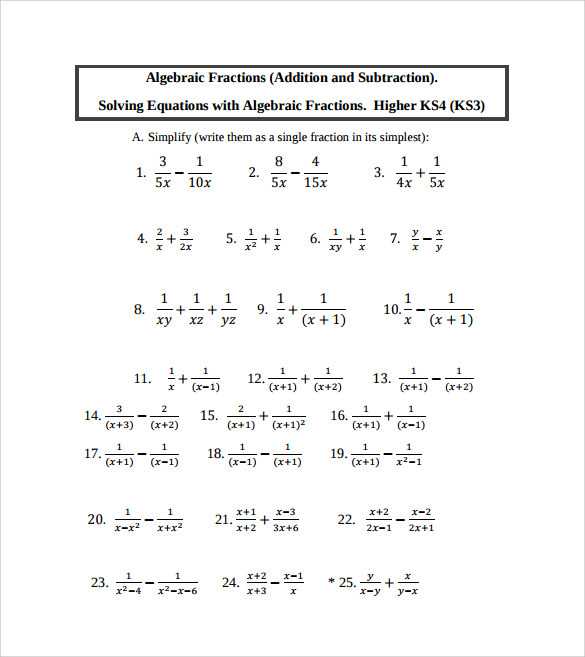 Writing Algebraic Expressions Worksheet Pdf Along with Algebraic Subtraction Worksheets Resume Template Sample