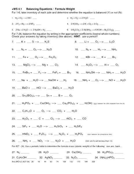 Writing Chemical formulas Worksheet Answer Key or Unique Balancing Equations Worksheet Answer Key Elegant Writing