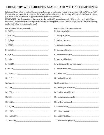 Writing formulas Ionic Compounds Chem Worksheet 8 3 Answer Key with Naming Ionic Pounds Practice Worksheet solutions