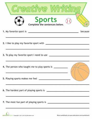Writing Sentences Worksheets Pdf as Well as Sentence Writing Sports