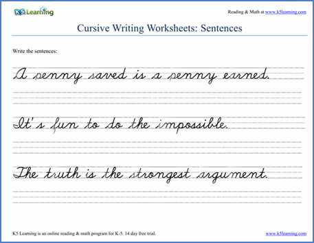 Writing Sentences Worksheets Pdf together with Cursive Alphabet Worksheets