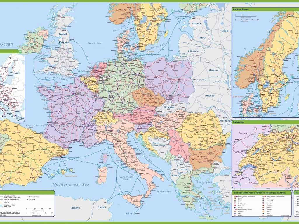 14th Century Middle Ages Europe Map Worksheet with Download Europe Map Detailed Major tourist attractions Maps