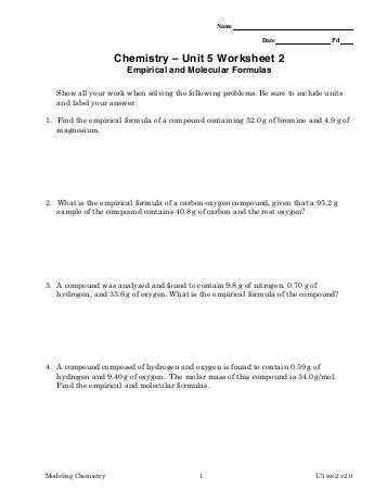 2.4 Chemical Reactions Worksheet Answers and Ap Unit 1 Worksheet Answers Jensen Chemistry