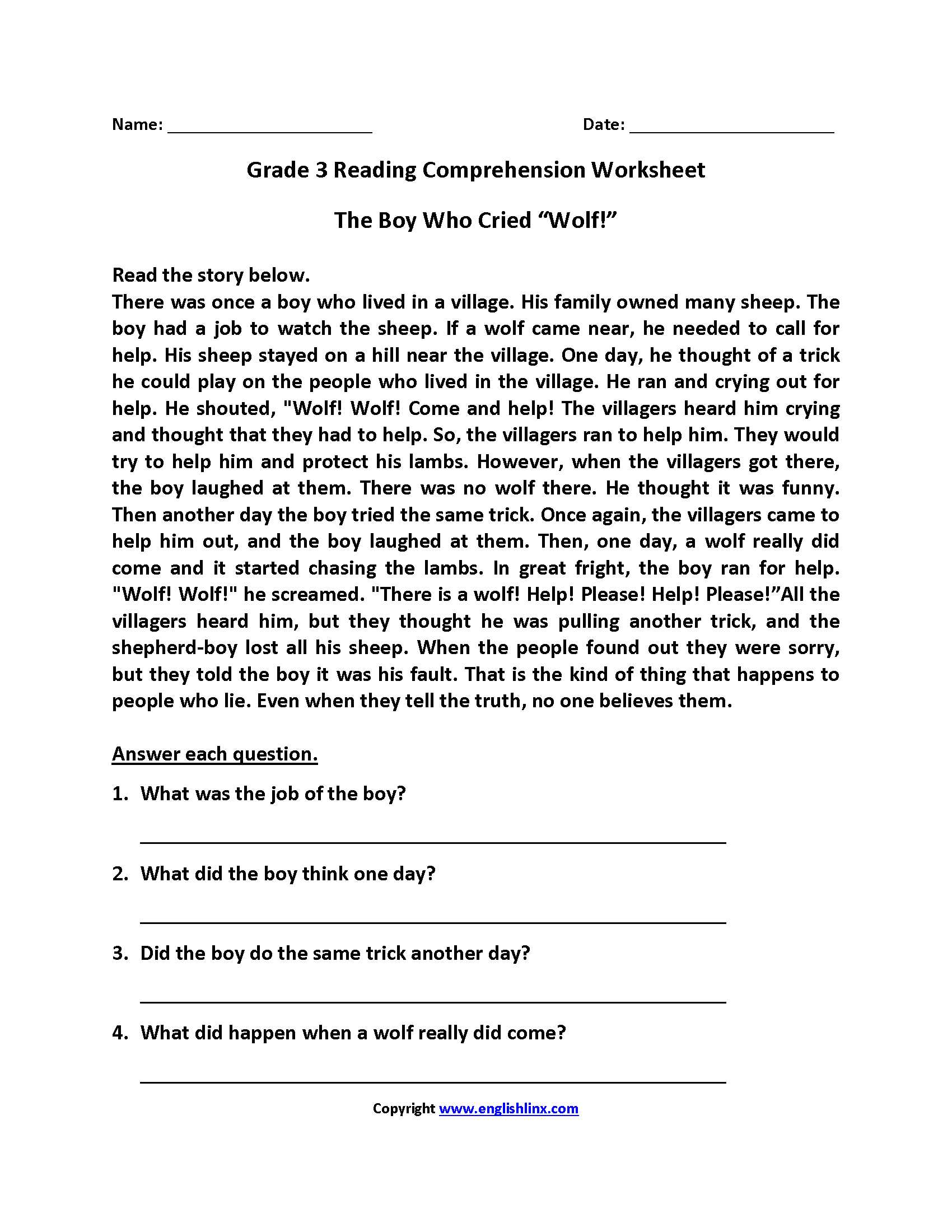 2nd Grade Reading Comprehension Worksheets Pdf together with 3rd Grade Reading Prehension Worksheets Multiple Choice
