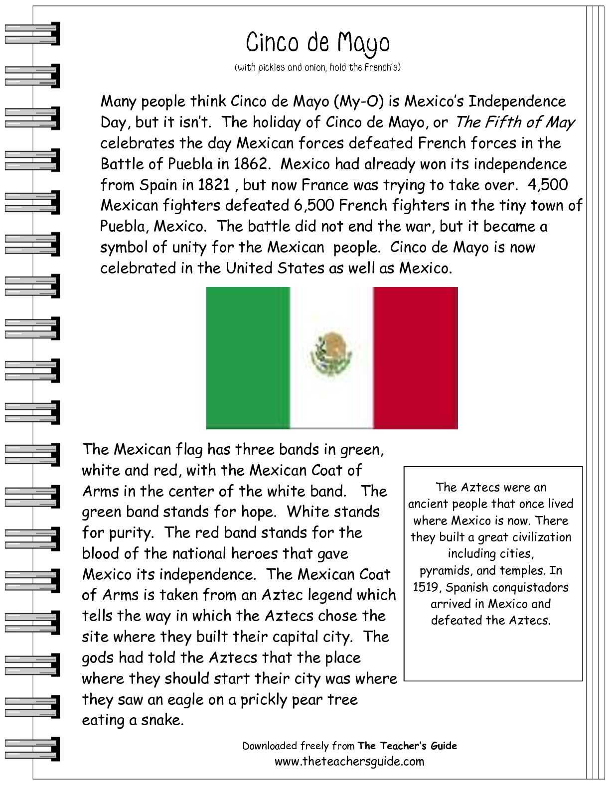 2nd Grade Reading Comprehension Worksheets Pdf with Cinco De Mayo Prehension Worksheet