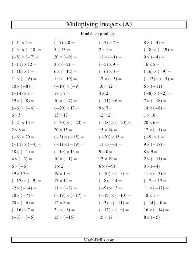 6th Grade Integers Worksheets with Fresh Subtracting Integers Worksheet Beautiful Multiplication