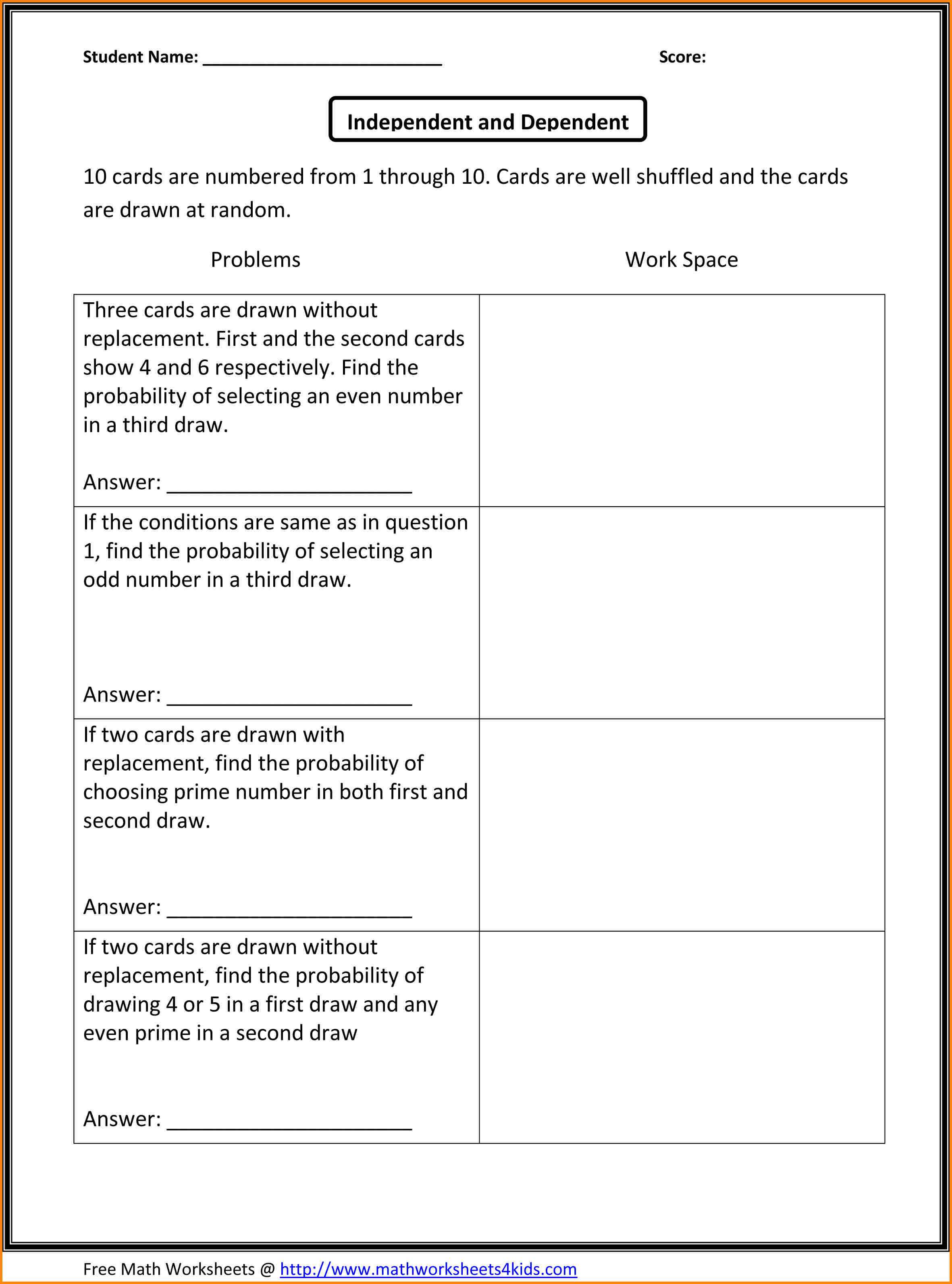 7th Grade Math Worksheets Free Printable with Answers as Well as 6 8th Grade Math Worksheets Media Resumed Free Printable for with