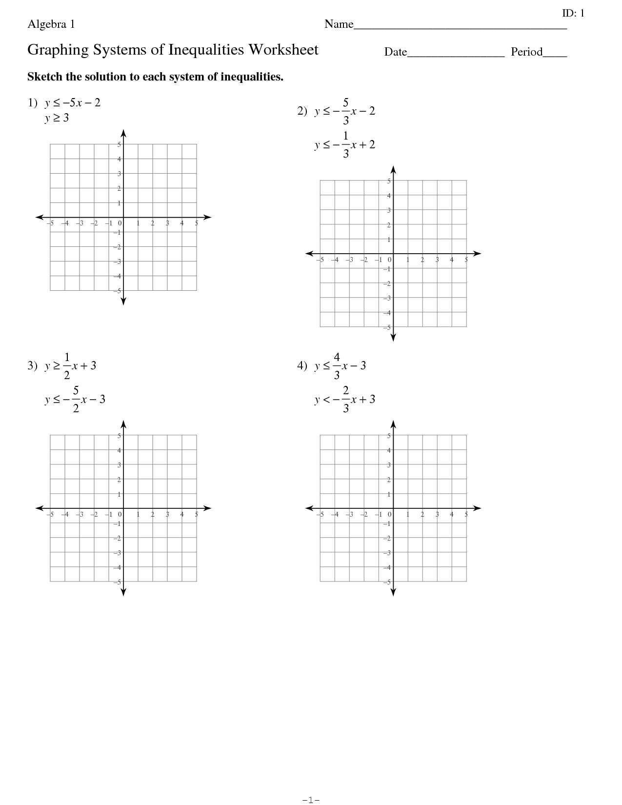 Absolute Value Inequalities Worksheet Answers Algebra 1 Also Free Worksheets Library Download and Print Worksheets