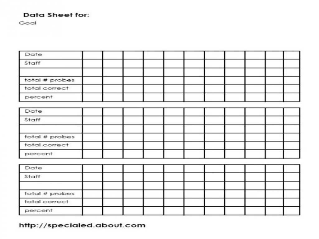 Accounting Worksheet Template or Iep Goals Data Collection Sheet Template Special Education