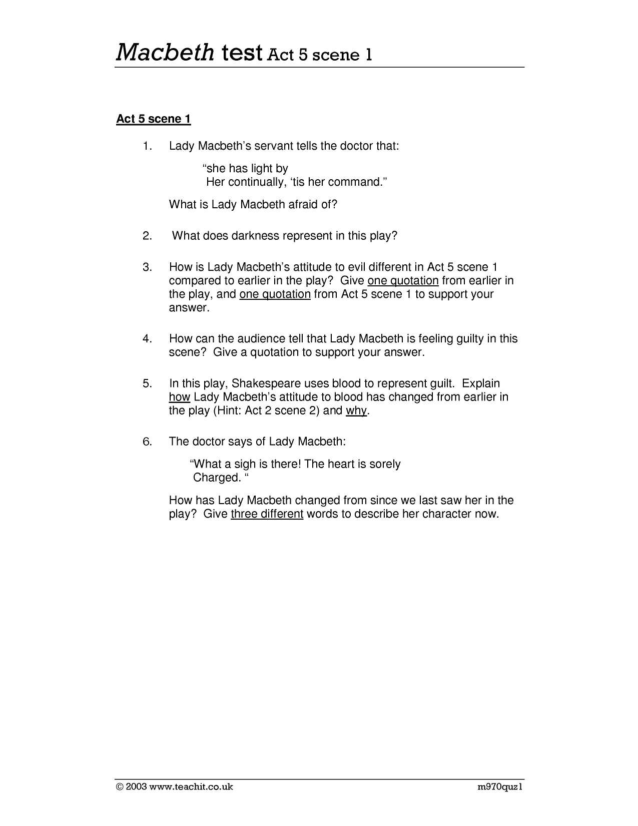 Act Math Practice Worksheets and Ks3 Plays Macbeth Act 5