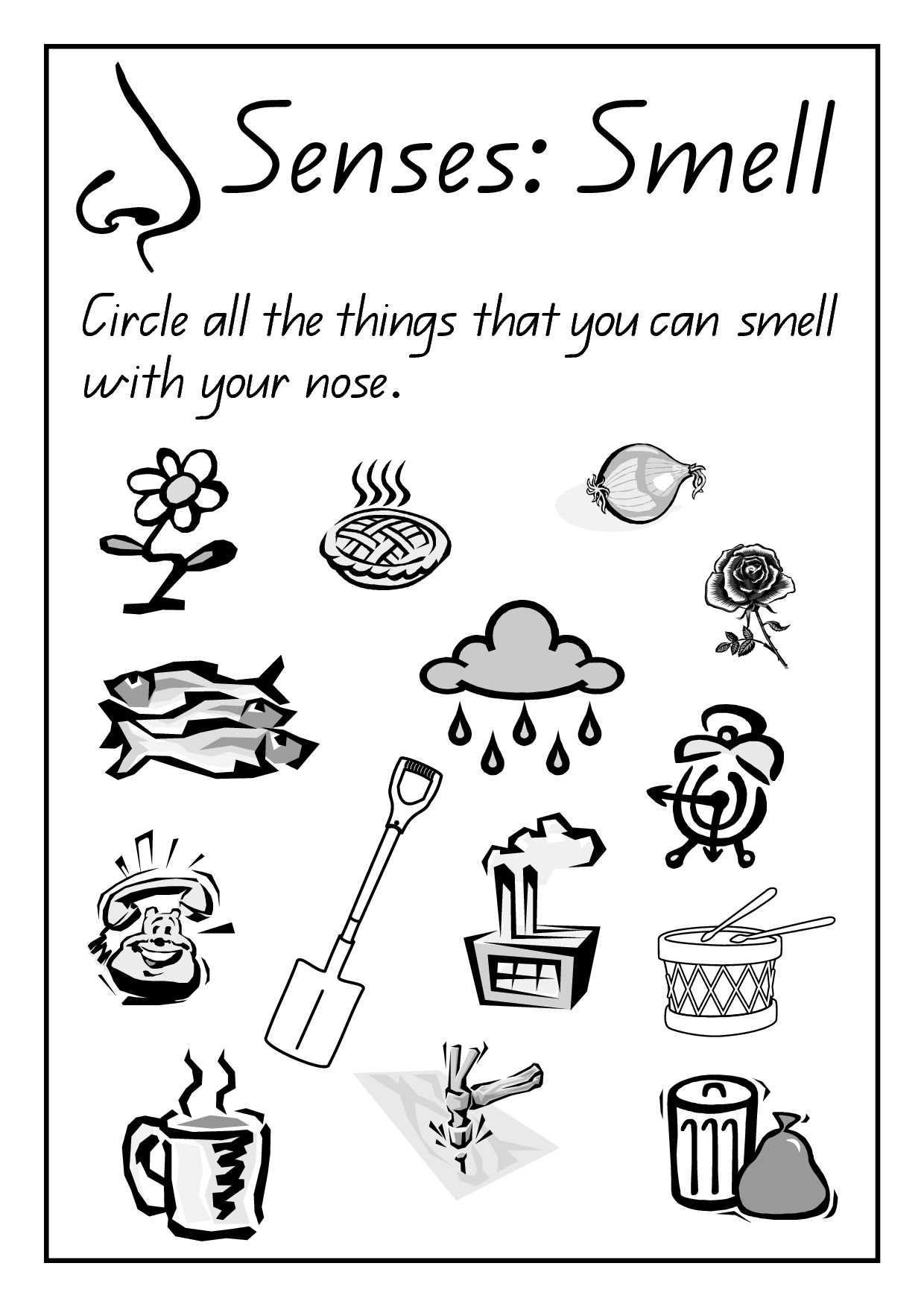 Activity Worksheets for Kids or Sense Of Hearing Activities