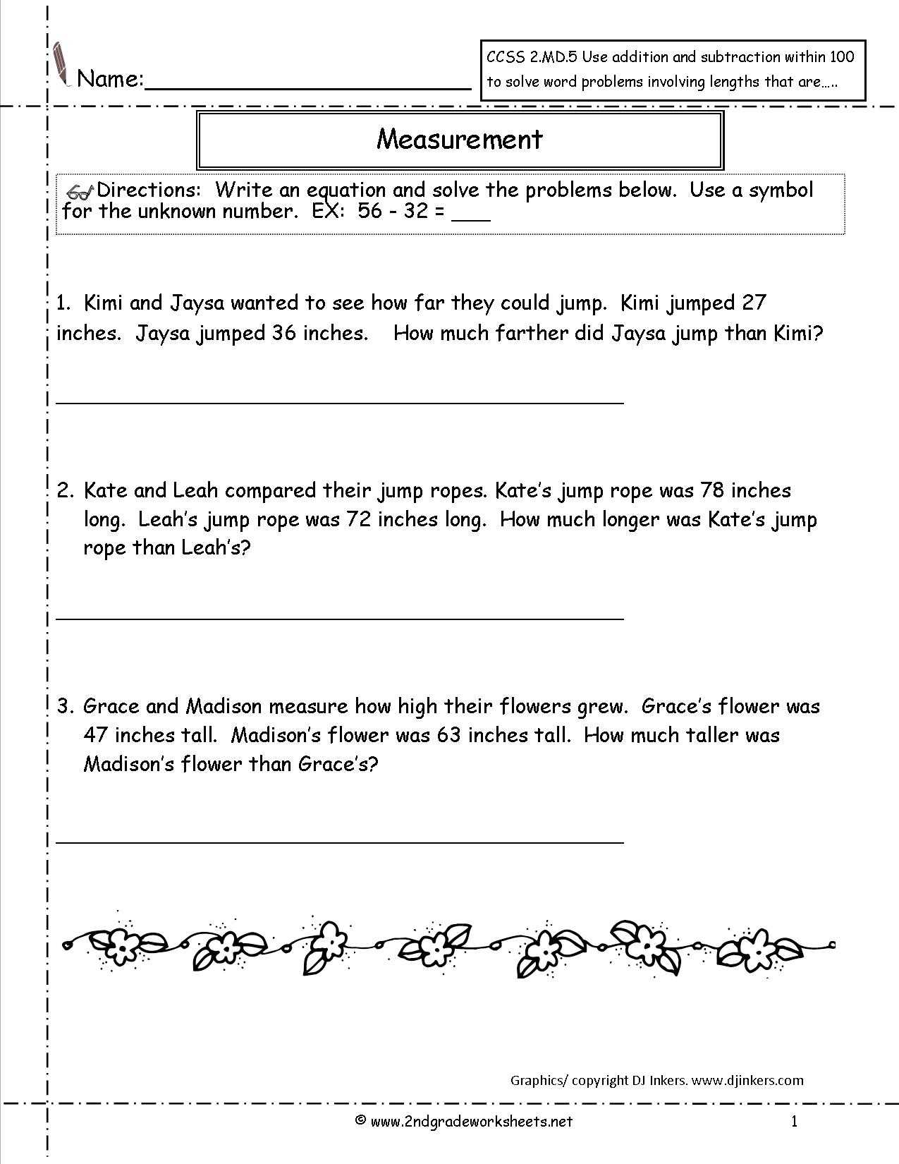 Addition and Subtraction Worksheets for Grade 1 as Well as 2nd Grade Math Mon Core State Standards Worksheets