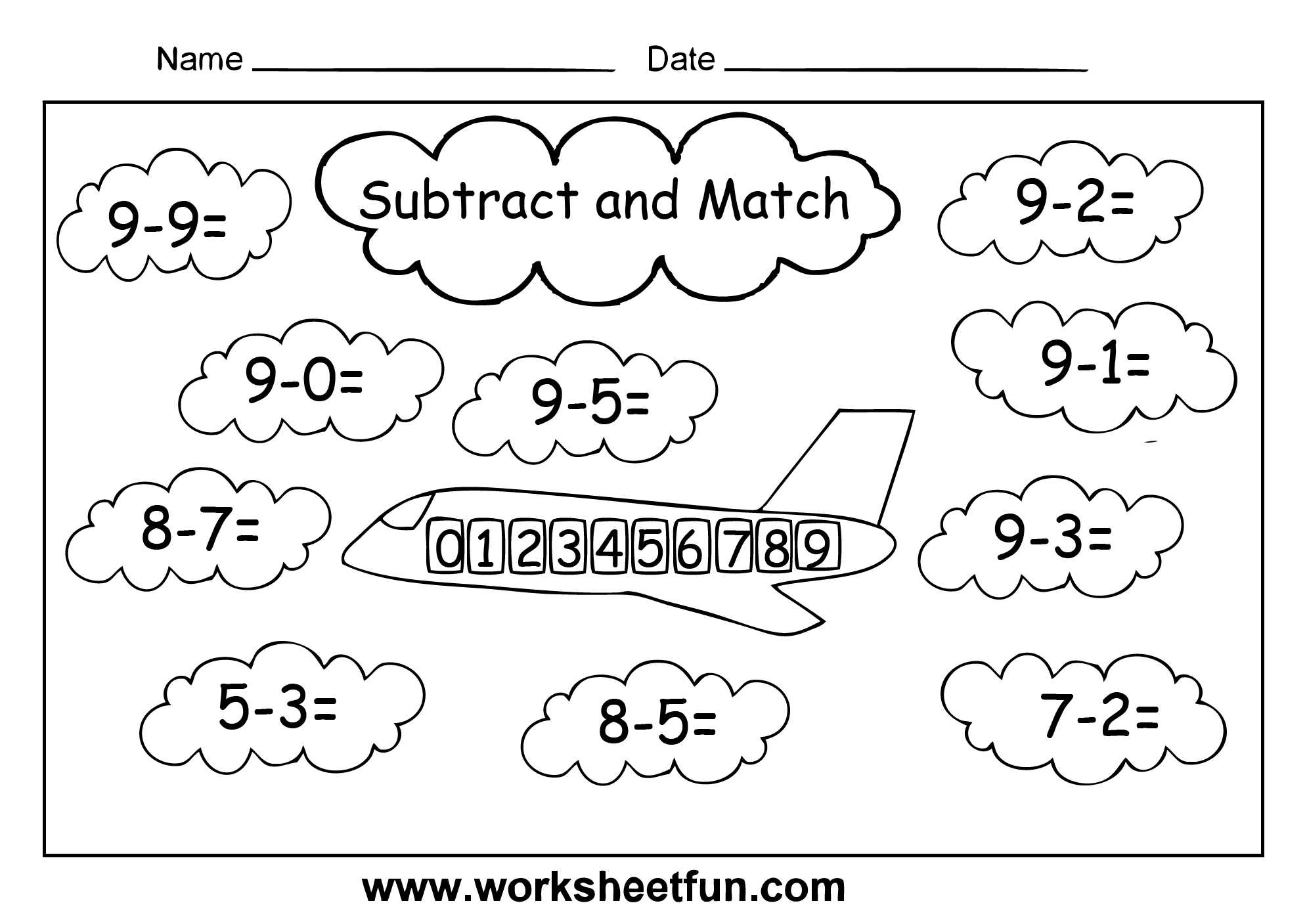 Addition and Subtraction Worksheets for Grade 1 or Printable Worksheets for Grade 1 Math Free Year Maths Pdf Aeroplane