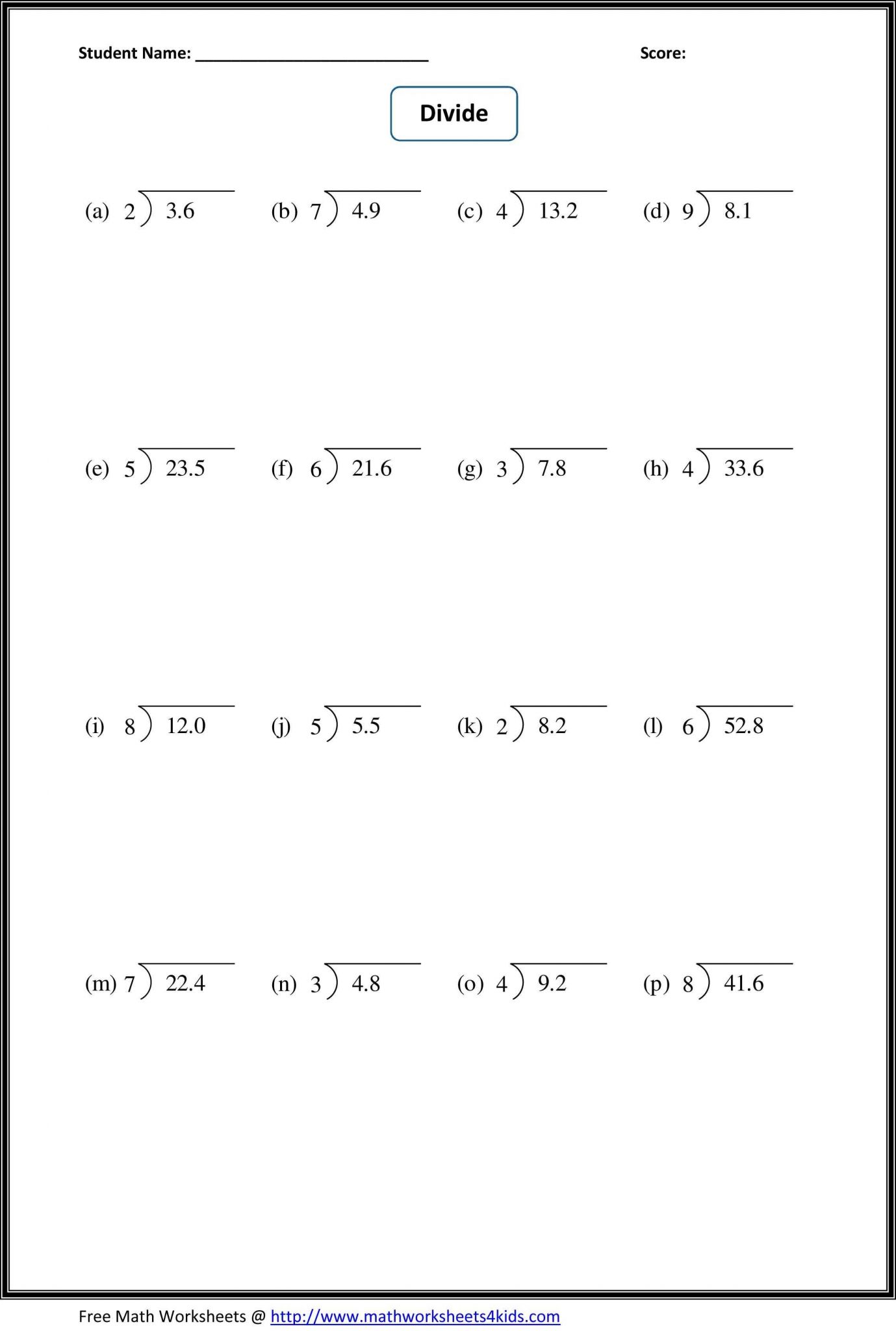 Addition Of Integers Worksheet Along with Decimal Division Worksheets What S New Pinterest