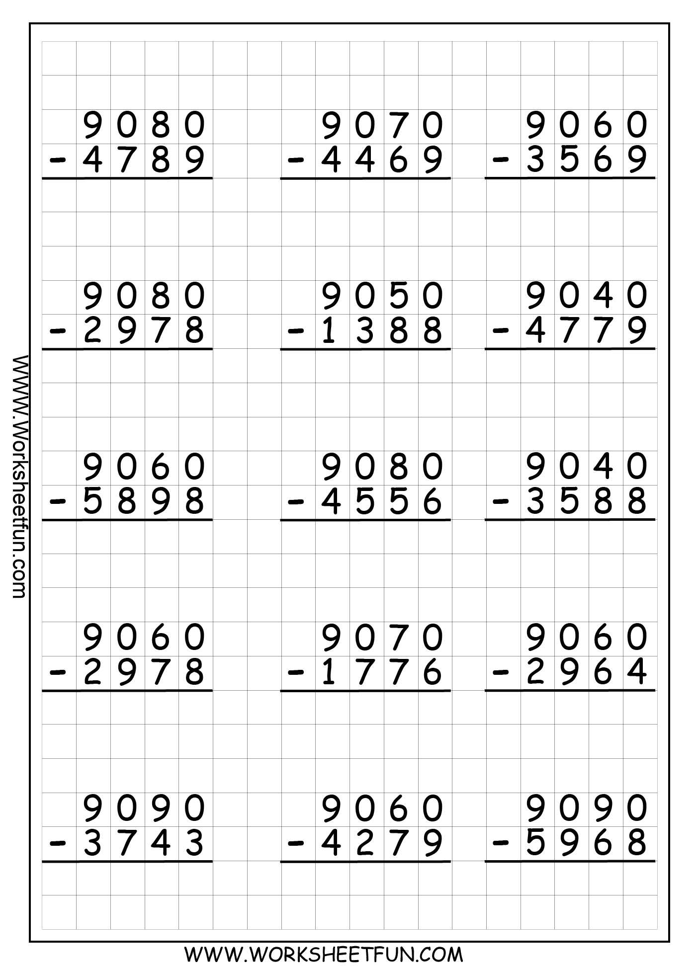 Addition Of Integers Worksheet together with Subtraction with Regrouping – 9 Worksheets