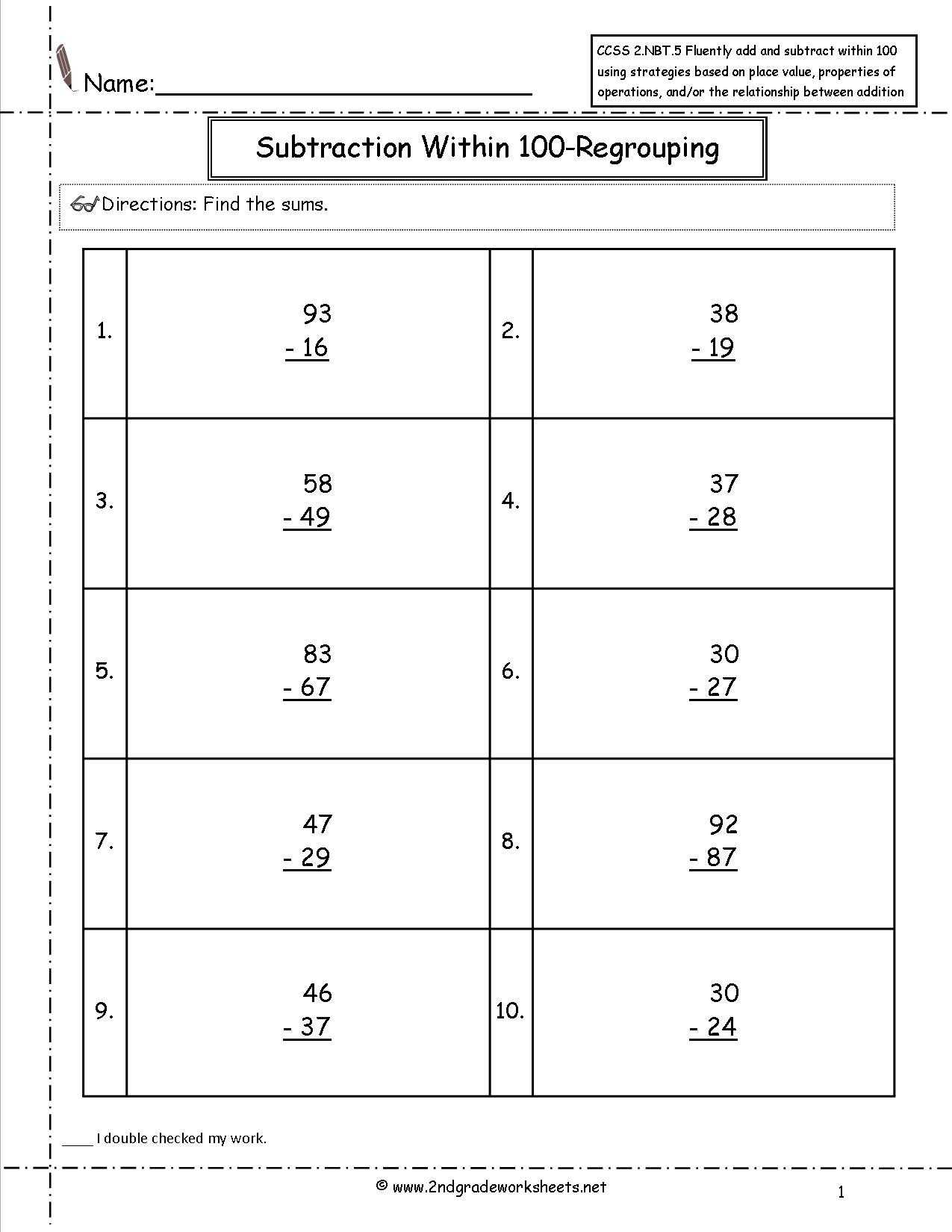 Addition Of Integers Worksheet with Base Ten Worksheets Image Collections Worksheet for Kids In English