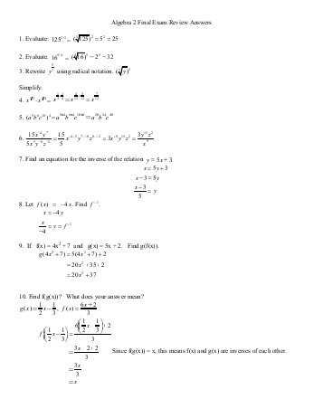 Algebra 2 Chapter 7 Review Worksheet Answers as Well as Algebra 2 Chapter 8 Review Answers Wilsonsd