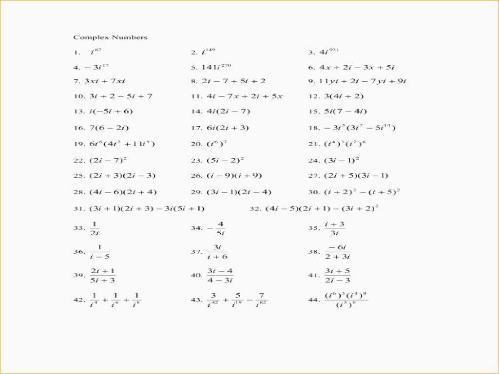 Algebra 2 Exponent Practice Worksheet Answers together with Plex Numbers Worksheet Super Teacher Worksheets