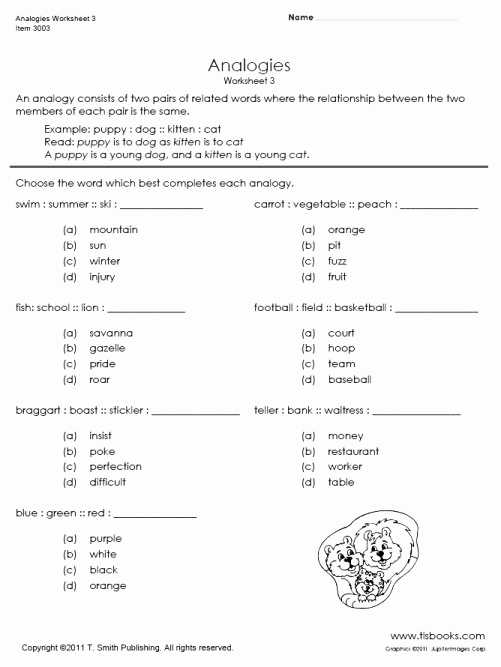Analogy Worksheets for Middle School and 48 Unique S Next Dollar Up Worksheets