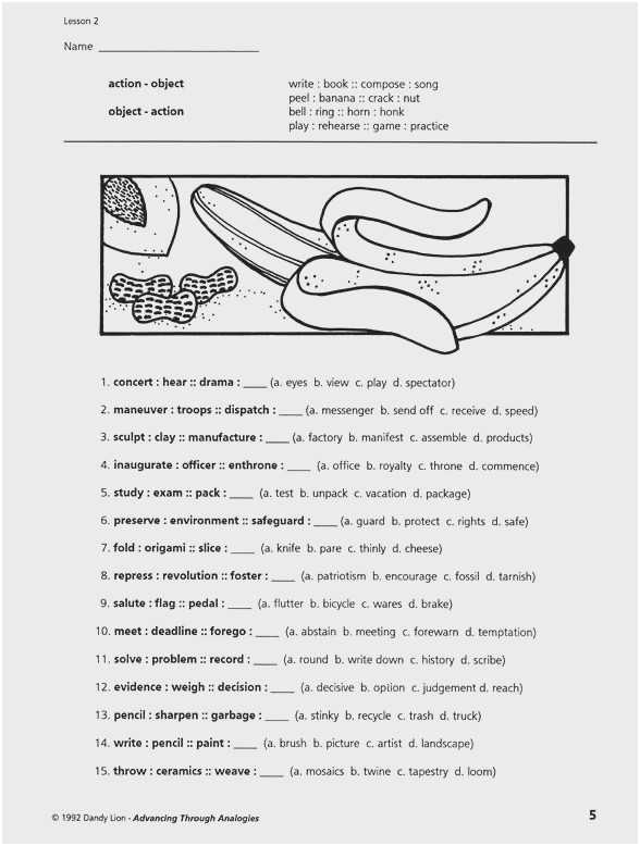 Analogy Worksheets for Middle School or Speed Worksheet Middle School Image Collections Worksheet Math for