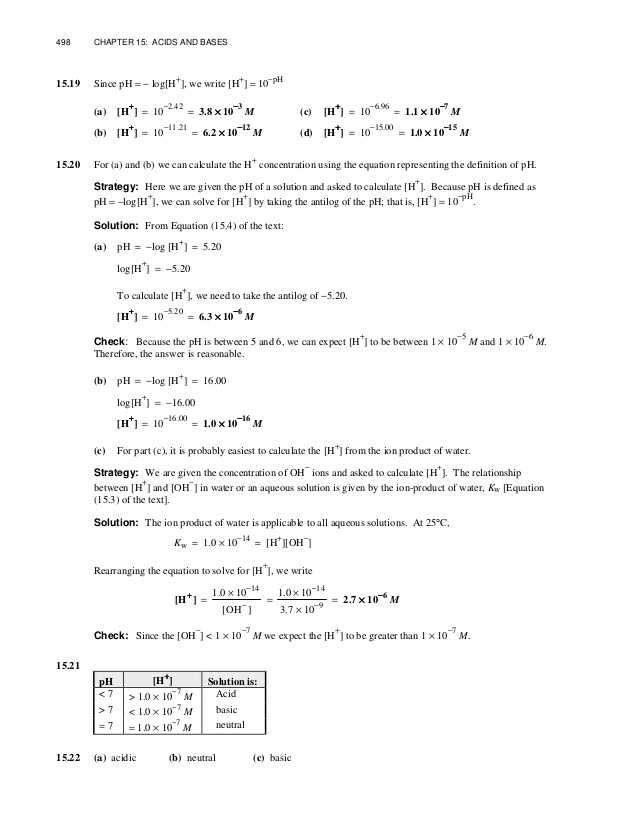 Ap Chem solutions Worksheet Answers Also Chang Chemistry 11e Chapter 15 solution Manual