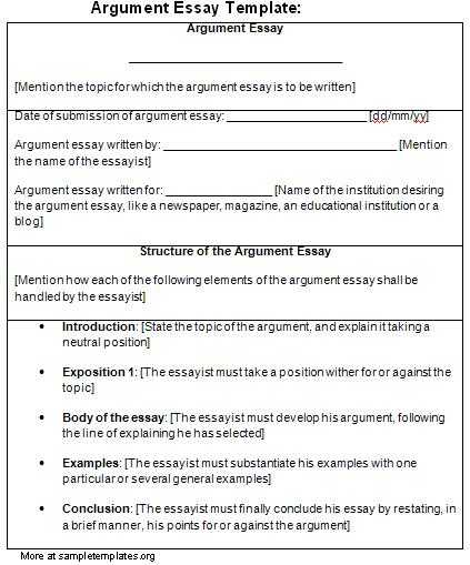 Argumentative Essay Outline Worksheet or Persuasive Essay Template Writing A Precis for A Student for College