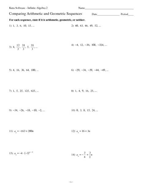 Arithmetic and Geometric Sequences Worksheet Pdf Also Inspirational Arithmetic Sequence Worksheet Fresh Arithmetic