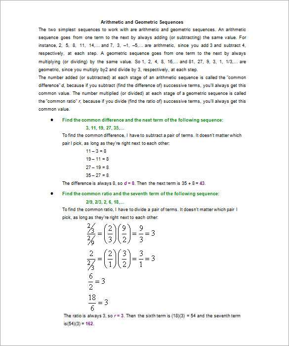 Arithmetic and Geometric Sequences Worksheet Pdf Also Worksheets 49 Re Mendations Arithmetic and Geometric Sequences