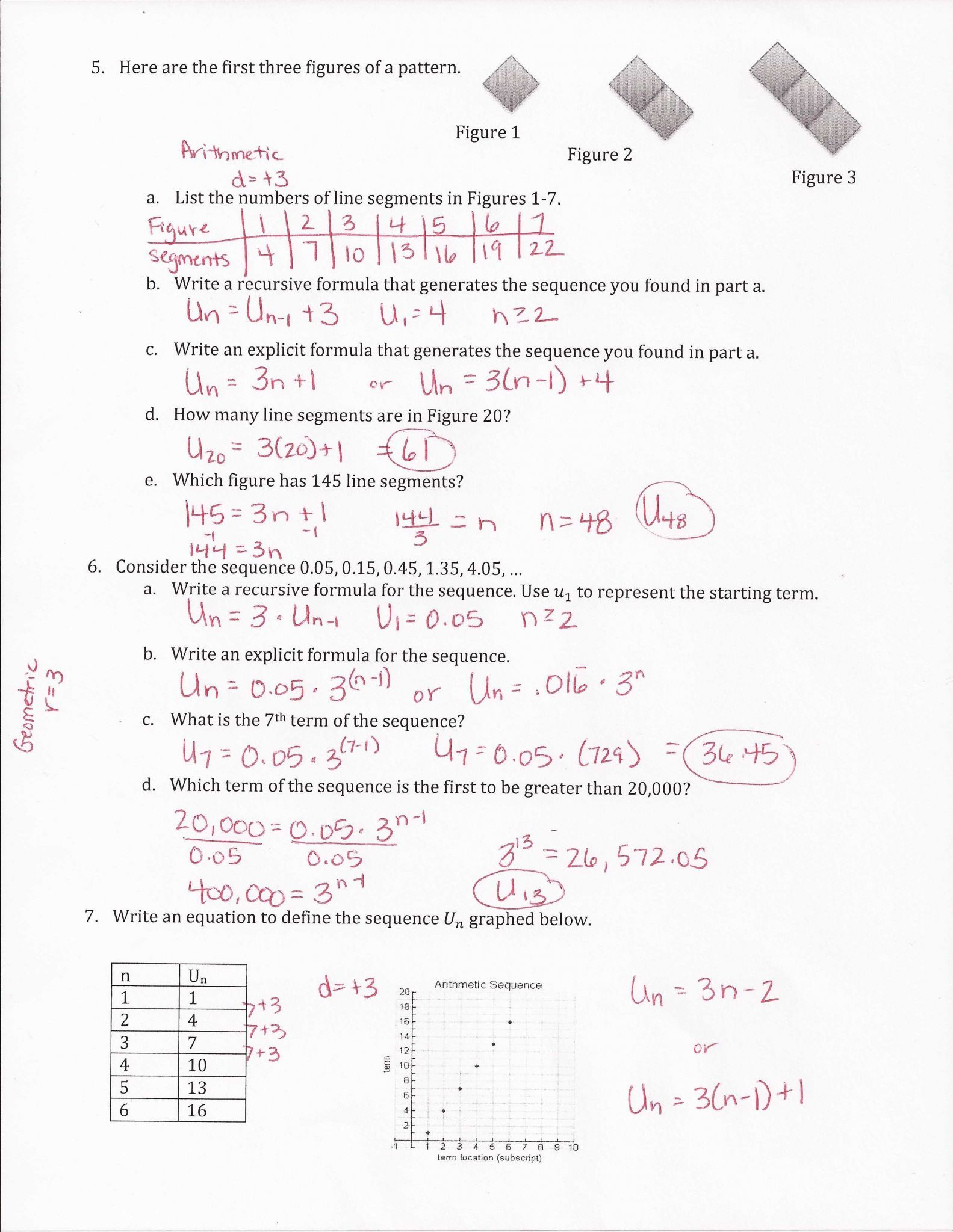 Arithmetic Sequence Worksheet with Arithmetic and Geometric Sequences Word Problems Worksheet Gallery