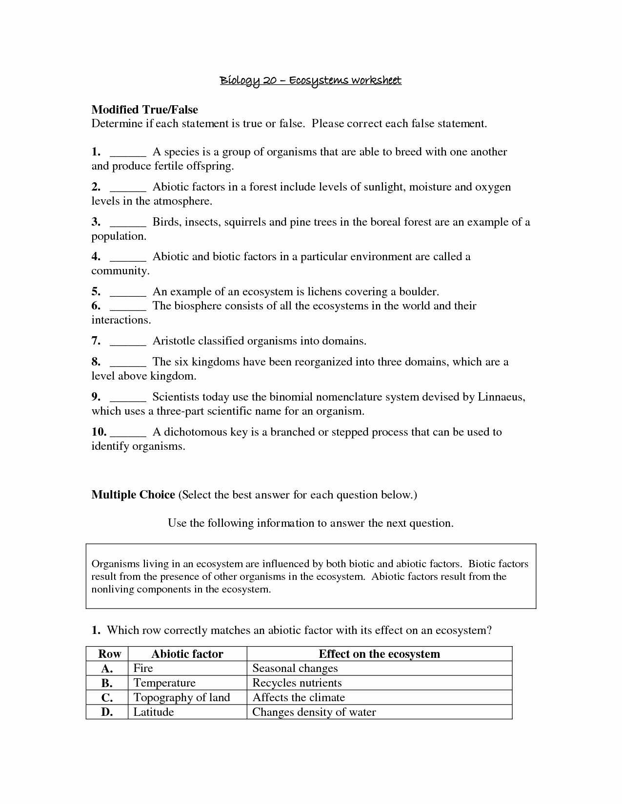 Biological Classification Worksheet Also Binomial Nomenclature Worksheet Answers Gallery Worksheet for Kids